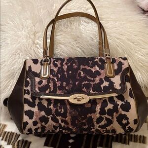 Ocelot Print Coach Women's Handbag D1382-24642
